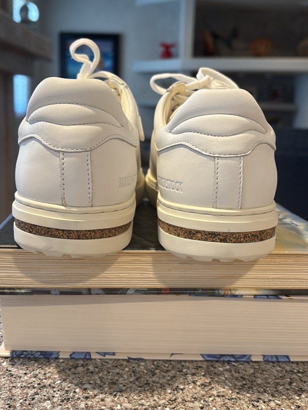 Birkenstock Bend Low Natural Leather White Sneakers NWOT Size 40 ( narrow fit) - Picture 5 of 6